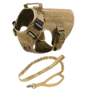 Ensemble Harnais & Laisse Tactique Militaire pour Chien