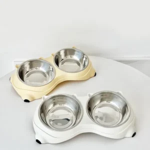 Gamelle Macaron Rose Premium - Acier Inoxydable Chien