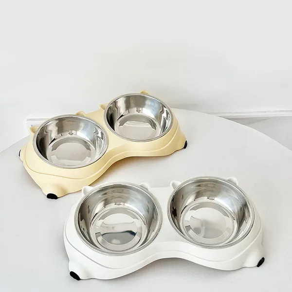 Gamelle Macaron Rose Premium - Acier Inoxydable Chien