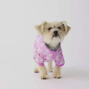 Pyjama pour Chien — Tie-Dye Confortable Doux Rose