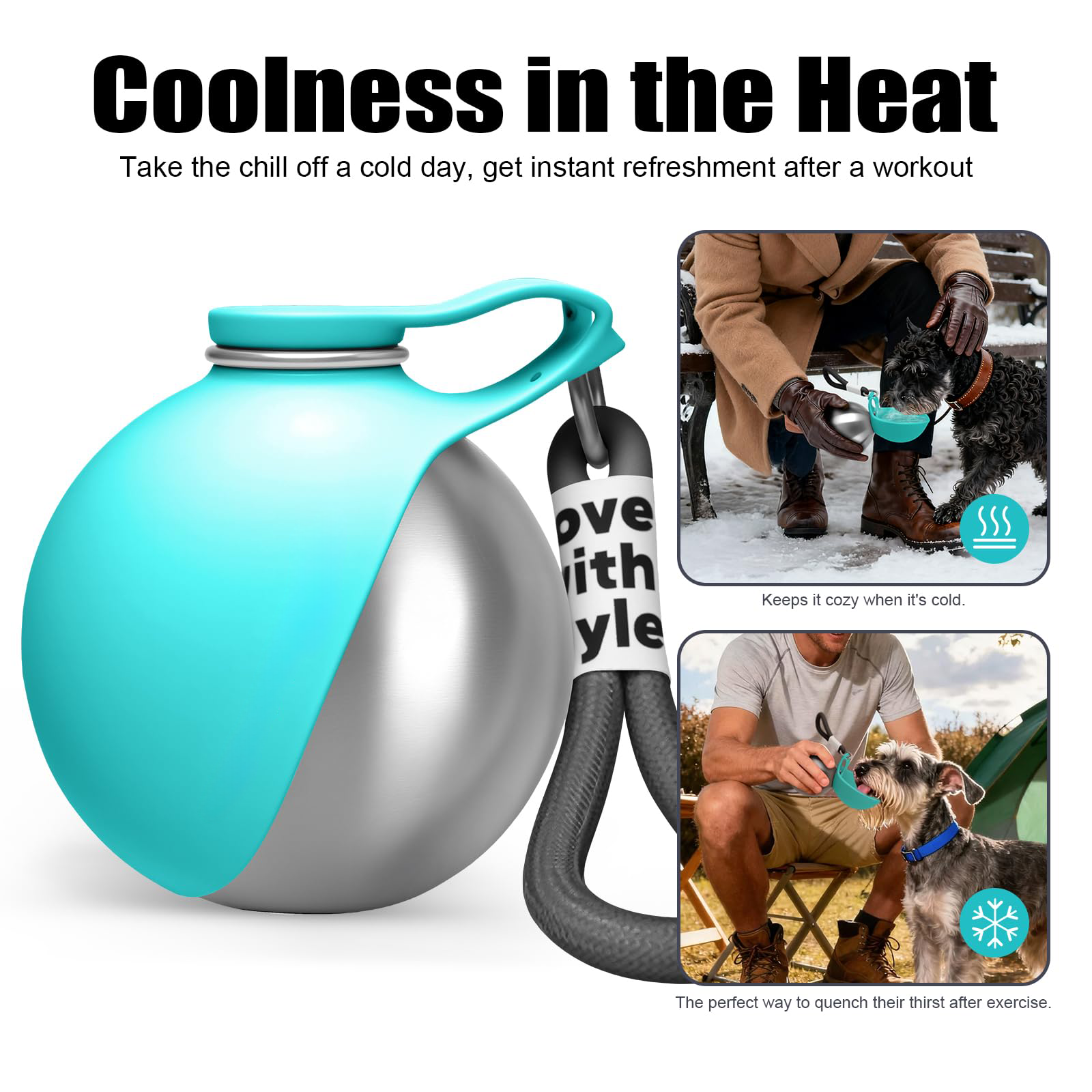 Gourde Portable Premium Chien - 300ml Inox – Image 5