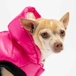 Manteau pour Chien — Déperlant Sherpa Brillant Framboise