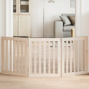 Barrière Chien Premium 3 Panneaux 150cm - Bois Peuplier
