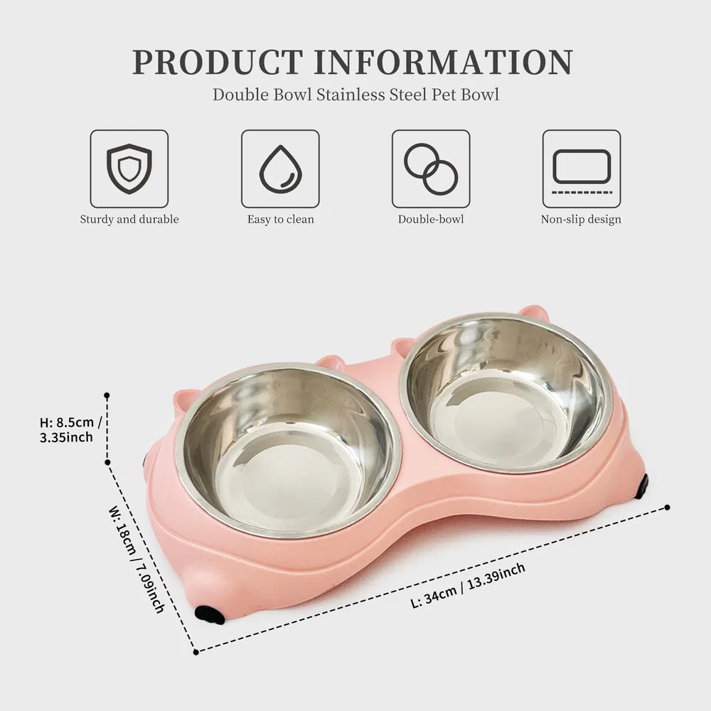 Gamelle Macaron Rose Premium - Acier Inoxydable Chien – Image 4