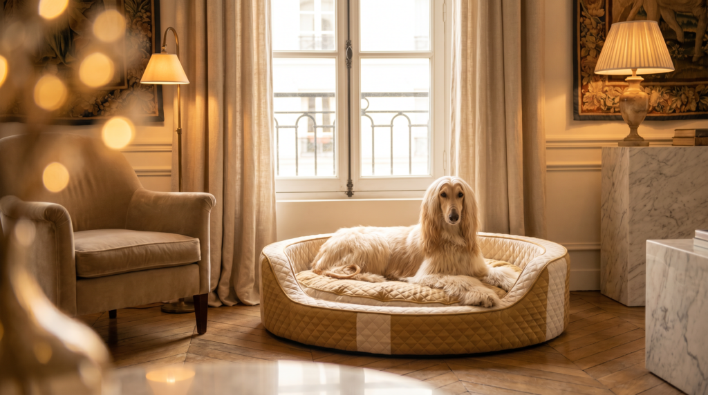 Choisir le couchage premium parfait pour son chien : morphologie, matières et durabilité