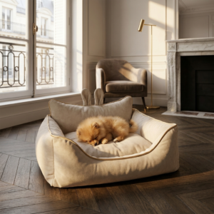 Lit Premium Oreilles de Lapin – Confort Élégant pour Chien